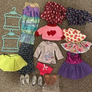 Random Lot of 18 inch Doll Clothes (Mix of American Girl, Our Generation & OB)